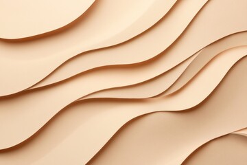 Obraz premium Natural Beige Paper Texture with Cardboard Fibers and Grain. Ideal for Minimalist Backgrounds and Empty Space Design.