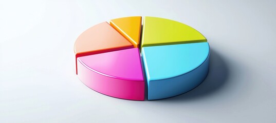 Obraz premium Colorful Pie Chart Illustrating 2024 Online Advertising Budget Distribution by Platform
