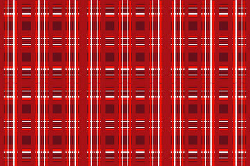 Checks, stripes, lines, shades of red and white, bright print, pattern for textiles and paper.