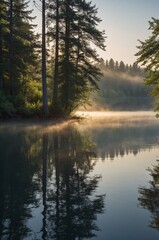 Obraz premium Lake in the mountains. Landscape