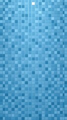 Geometric grid pattern created with small squares in shades of blue and gray, square, fabric