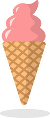 simple illustration of an ice cream with a white background