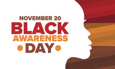 Black Awareness Day. Holiday in Brazil. Afro Brazilians. Celebrate awareness by the black community in November. African and brazilian culture. Black history art. Vector illustration