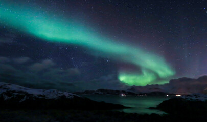 Naklejka premium Nothern light in Norway