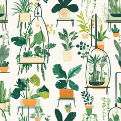 Obraz premium Botanical Plant Pattern Design