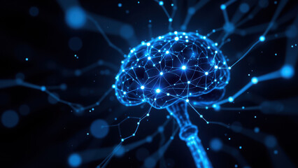 A visual representation of AI's neural network with a focus on AGI.