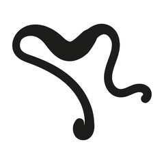 Wavy, fluid pattern with organic shapes. Groovy doodle liquid design. Flat vector illustration isolated on white background.