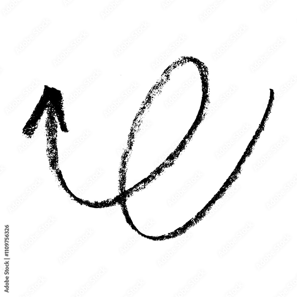 Wall mural doodle emphasis arrow icon set. design quirky twist zigzag line, spring coil, curve wave. flat vecto