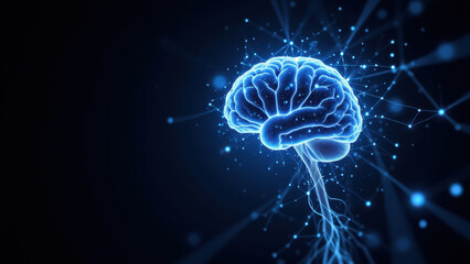 Fototapeta premium An artistic rendering of an artificial brain with a focus on AGI or artificial general intelligence.