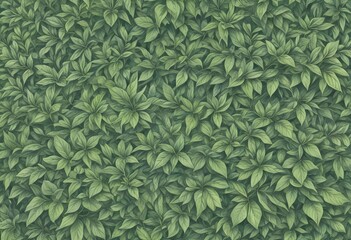 Obraz premium A dense, lush green hedge or shrub with closely packed leaves filling the frame