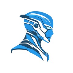 Fototapeta premium Futuristic robot head profile. Concept of advanced technology and artificial intelligence.