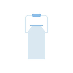 Milk can flat icon vector design illustration, cows farm equipment illustration. 