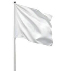 A white flag waving in the wind