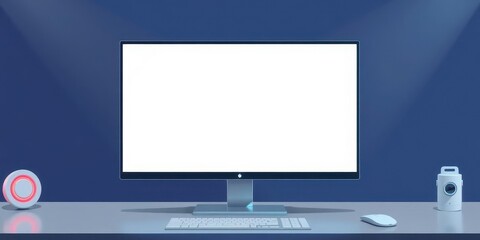 Computer screen with blank display showing digital design, monitor, blank, electronic