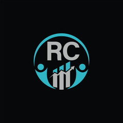 RC Financial logo design template, RC Financial logo