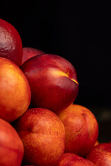 a small harvest of ripe washed nectarines