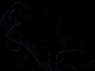 Obraz premium Abstract swirls of smoke creating a mesmerizing pattern on a black background, abstract, aesthetic