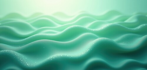Obraz premium A serene, textured sea of soft teal waves, ideal for backgrounds, wellness themes, or calming visuals in design projects.