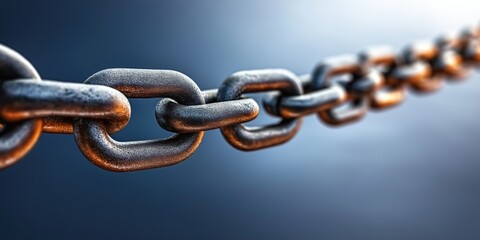 Obraz premium Chain link is shown in a close up
