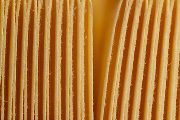 yellow paper filter for cleaning the air from dust and dirt in the car
