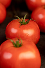 ripe red tomatoes on the table
