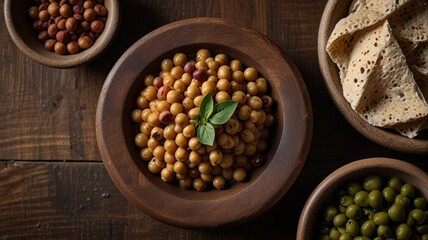Fototapeta premium Roasted Peas and Olives