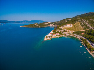 Fototapeta premium Picturesque Coastal Village of Radalj, Repic and Klek in Dalmatia, Croatia on the Adriatic Sea
