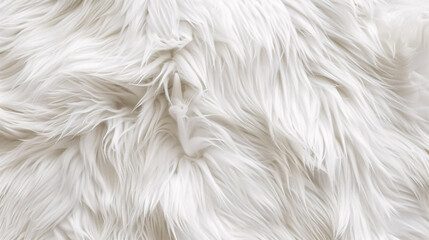 Close-up of white fur texture, useful as a background