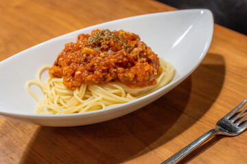 ミートソースパスタ