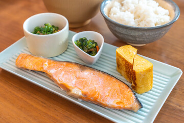 美味しい焼き鮭定食