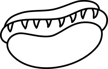 Hot dog illustration 