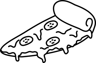 Slice of pizza outline