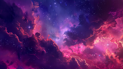 Celestial Dance: Within the vibrant clouds of a distant galaxy, a celestial dance unfolds as stars are born and worlds collide.