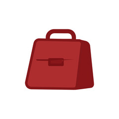 Red bag icon isolated on white background. Briefcase icons set. Suitcase symbol. set of collections of suitcase icons with various shapes. Brown briefcase icon element design