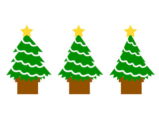 シンプルなクリスマスツリーセット：白モール