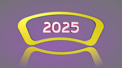 2025 Year design with purple background