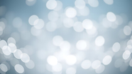 Obraz premium White bokeh lights in varying sizes, layered over a subtle teal-to-gray gradient