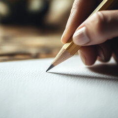 Hand drawing with pencil on sketchpad.