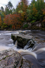 Waterfall in Autumnal woodland setting