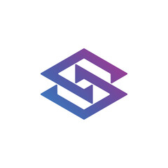 Modern Geometric Letter S Tech Logo