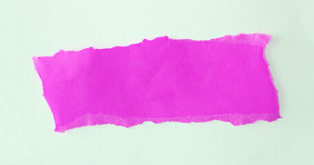rip paper on white background with space