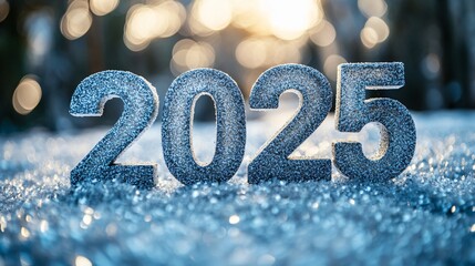 Blue 2025 greeting card