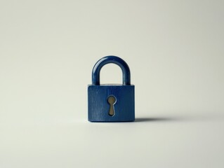 Naklejka premium Secure Lock Against White Background