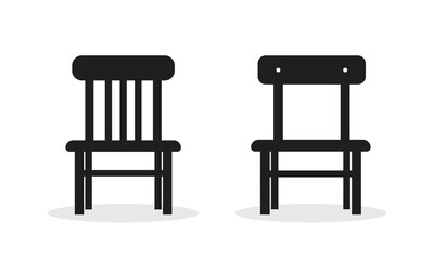 Vector Chair Silhouette Icon Set