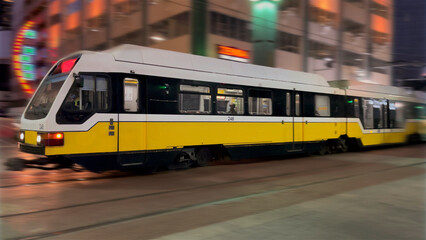 Naklejka premium Dallas Light Rail Train 