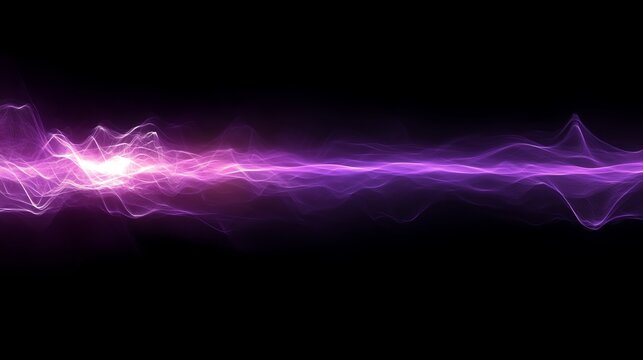 A visually dynamic abstract image of a purple waveform set against a stark black background, representing energy and movement in a striking modern style.