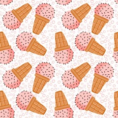 Christmas ice candy seamless ice cream pattern for wrapping paper and fabrics