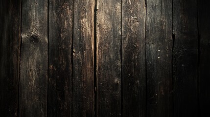 Obraz premium Rich Dark Wood Texture. Vintage Brown Planks with Textured Surface for Authentic Background