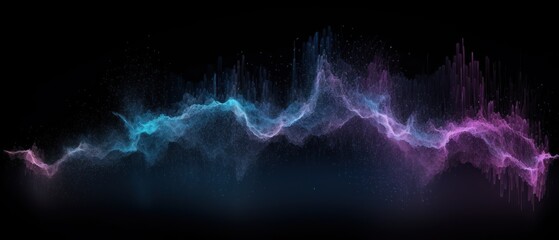 Abstract wave pattern in vibrant colors representing sound or energy.
