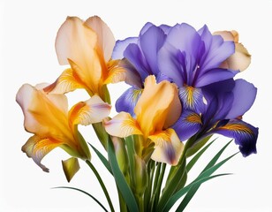 Naklejka premium iris flowers png transparent background